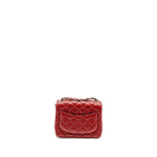 CHANEL MINI SQUARE FLAP BAG CAVIAR RED SHW