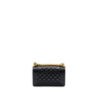 CHANEL SMALL BOY BAG CAVIAR BLACK GHW(MICROCHIP)