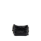 CHANEL SMALL GABRIELLE HOBO BAG AGED CALFSKIN BLACK MULTICOLOURED HARDWARE