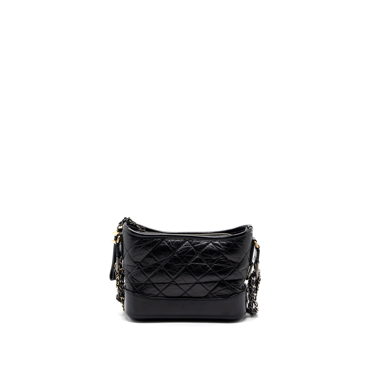CHANEL SMALL GABRIELLE HOBO BAG AGED CALFSKIN BLACK MULTICOLOURED HARDWARE