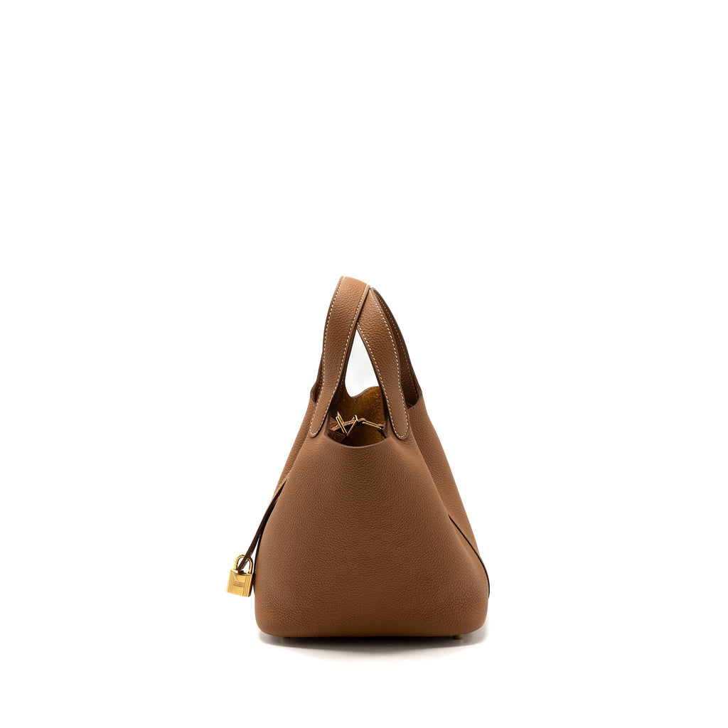 Hermes Picotin 18 Lock Bag Taurillon Maurice Gold GHW