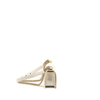CHANEL SMALL BOY BAG CAVIAR WHITE LGHW