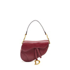 DIOR MEDIUM SADDLE BAG CALFSKIN RED GHW