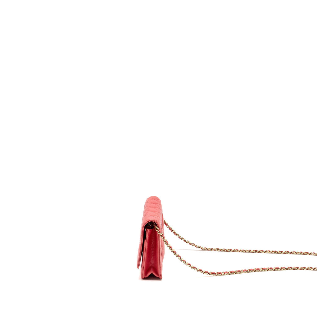 CHANEL CLASSIC WALLET ON CHAIN CAVIAR PINK GHW