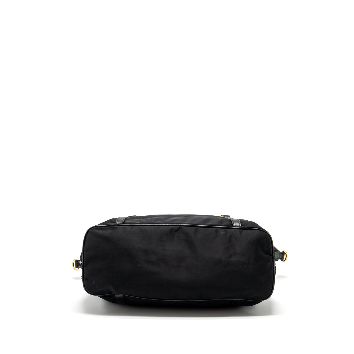 PRADA ZIP NYLON BAG BLACK GHW