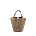 Hermes Picotin 18 Lock Bag Clemence Etoupe SHW