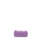CHANEL 22S PEARL CRUSH MINI RECTANGULAR FLAP BAG LAMBSKIN PURPLE GHW (MICROCHIP)