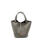 HERMES PICOTIN 22 LOCK BAG CLEMENCE GRIS MEYER GHW