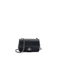 CHANEL MINI RECTANGULAR FLAP BAG CHEVRON CAVIAR BLACK SHW