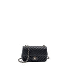 CHANEL MINI RECTANGULAR FLAP BAG CHEVRON CAVIAR BLACK SHW