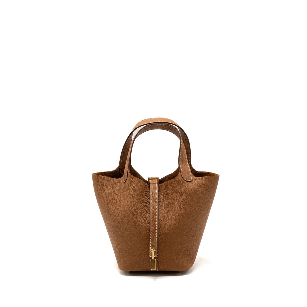 Hermes Picotin 18 Lock Bag Taurillon Maurice Gold GHW