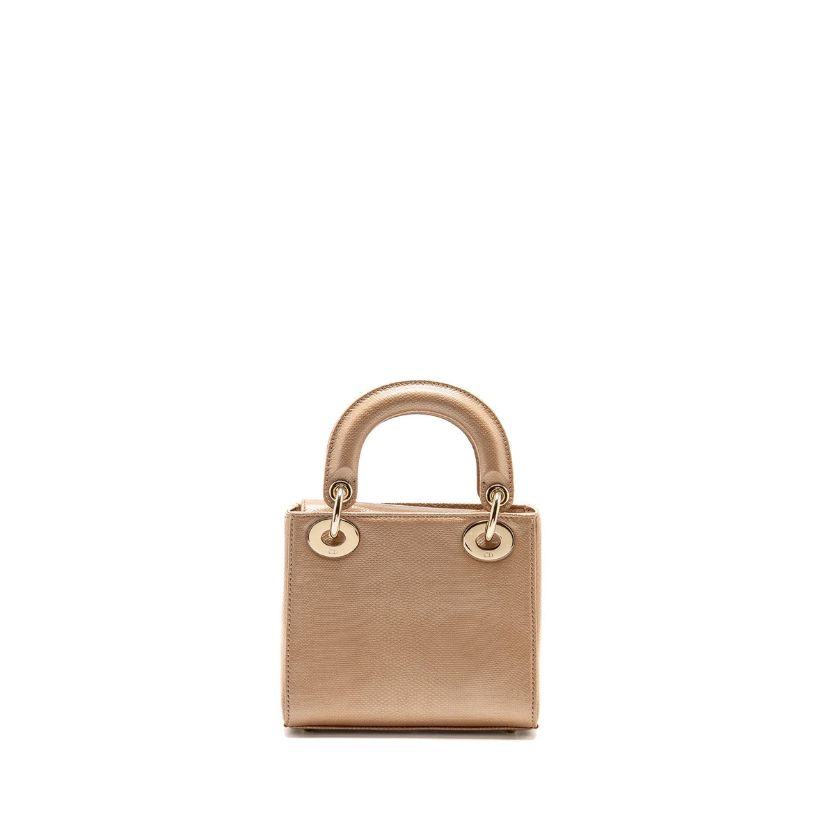 Dior mini lady dior lizard embossed calfskin dark beige LGHW