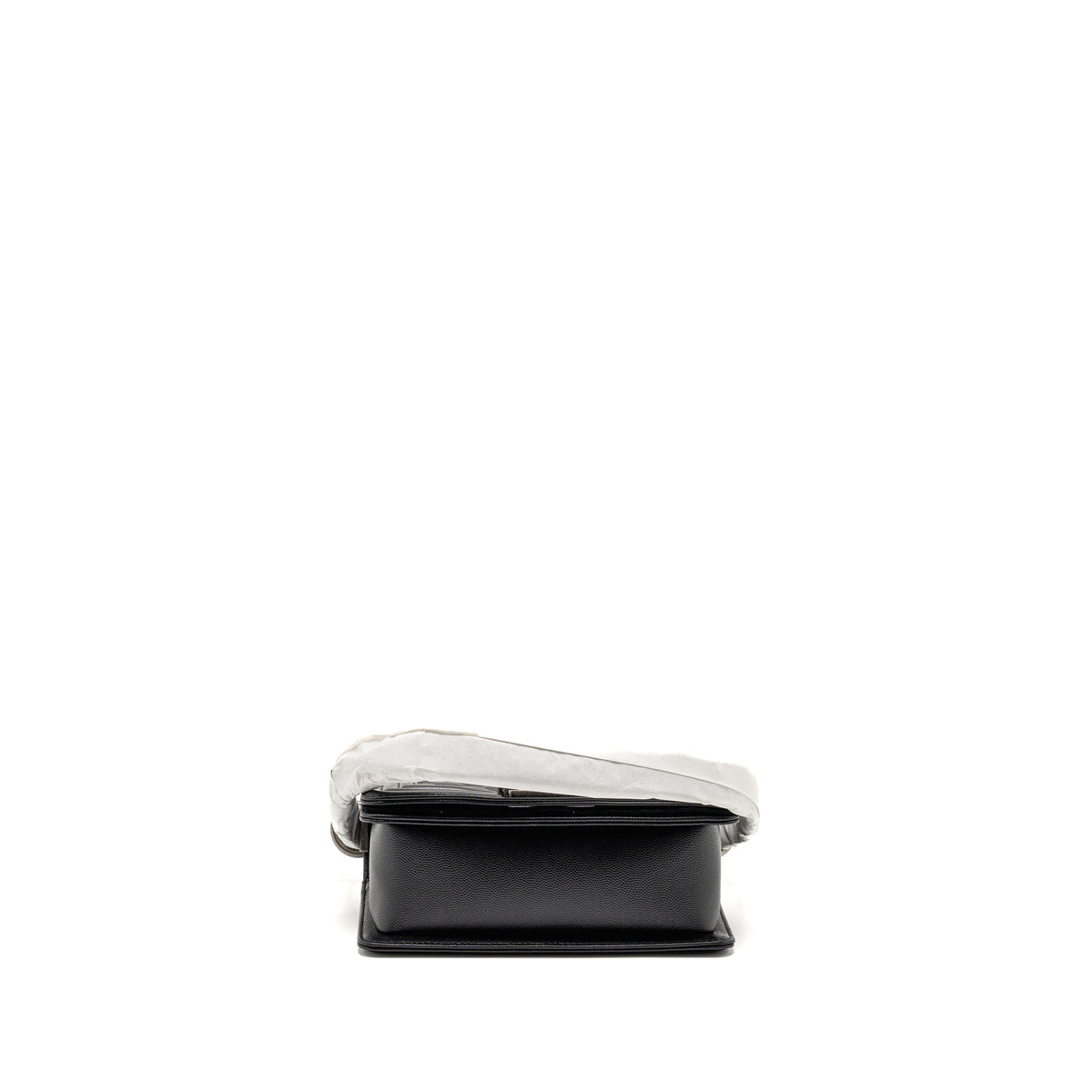 CHANEL SMALL BOY BAG CAVIAR BLACK RUTHENIUM SHW (MICROCHIP)