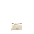 CHANEL SMALL BOY BAG CAVIAR WHITE LGHW