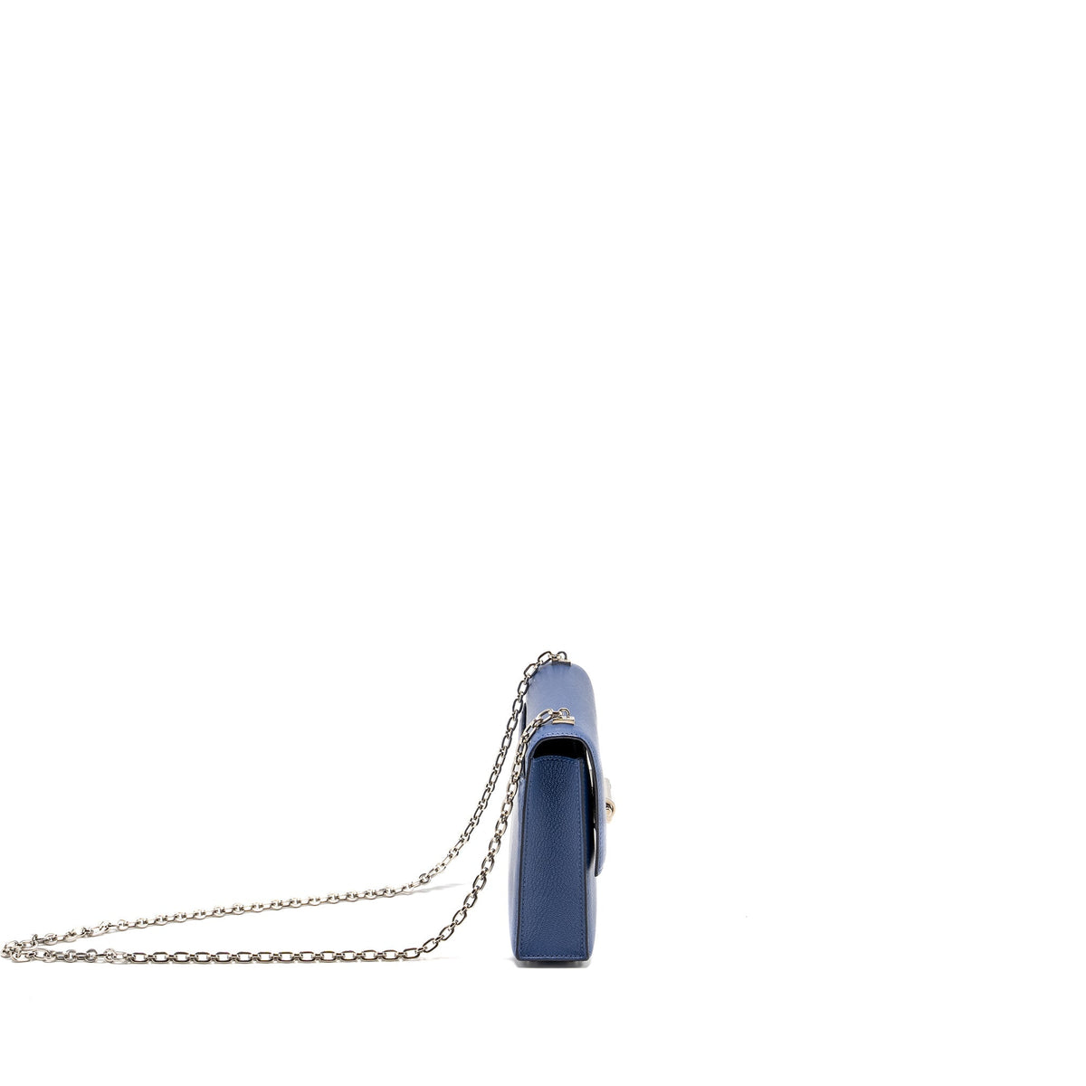 Hermes Mini Verrou Chèvre Mysore Blue Brighton SHW