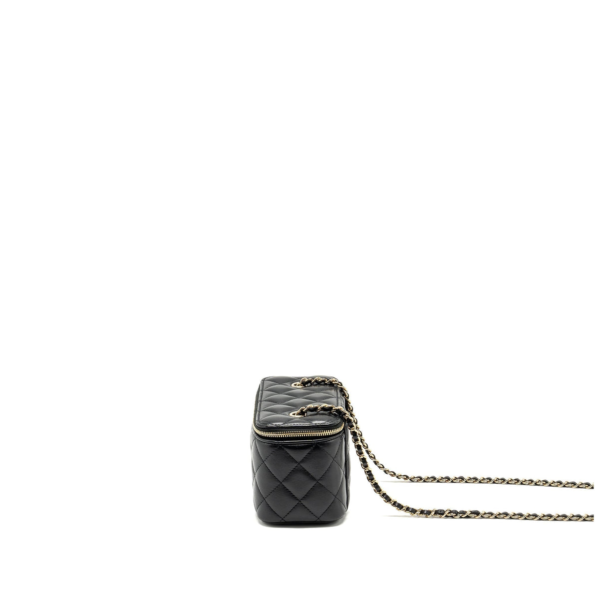 CHANEL LONG VANITY CASE LAMBSKIN BLACK LGHW