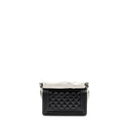 CHANEL SMALL BOY BAG CAVIAR BLACK RUTHENIUM SHW (MICROCHIP)