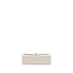 CHANEL VINTAGE SMALL CLASSIC DOUBLE FLAP BAG LAMBSKIN WHITE GHW