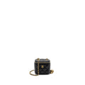 CHANEL PEARL CRUSH MINI VANITY WITH CHAIN LAMBSKIN BLACK WITH GHW