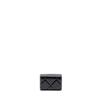 CHANEL 19 COMPACT WALLET LAMBSKIN BLACK GHW (MICROCHIP)