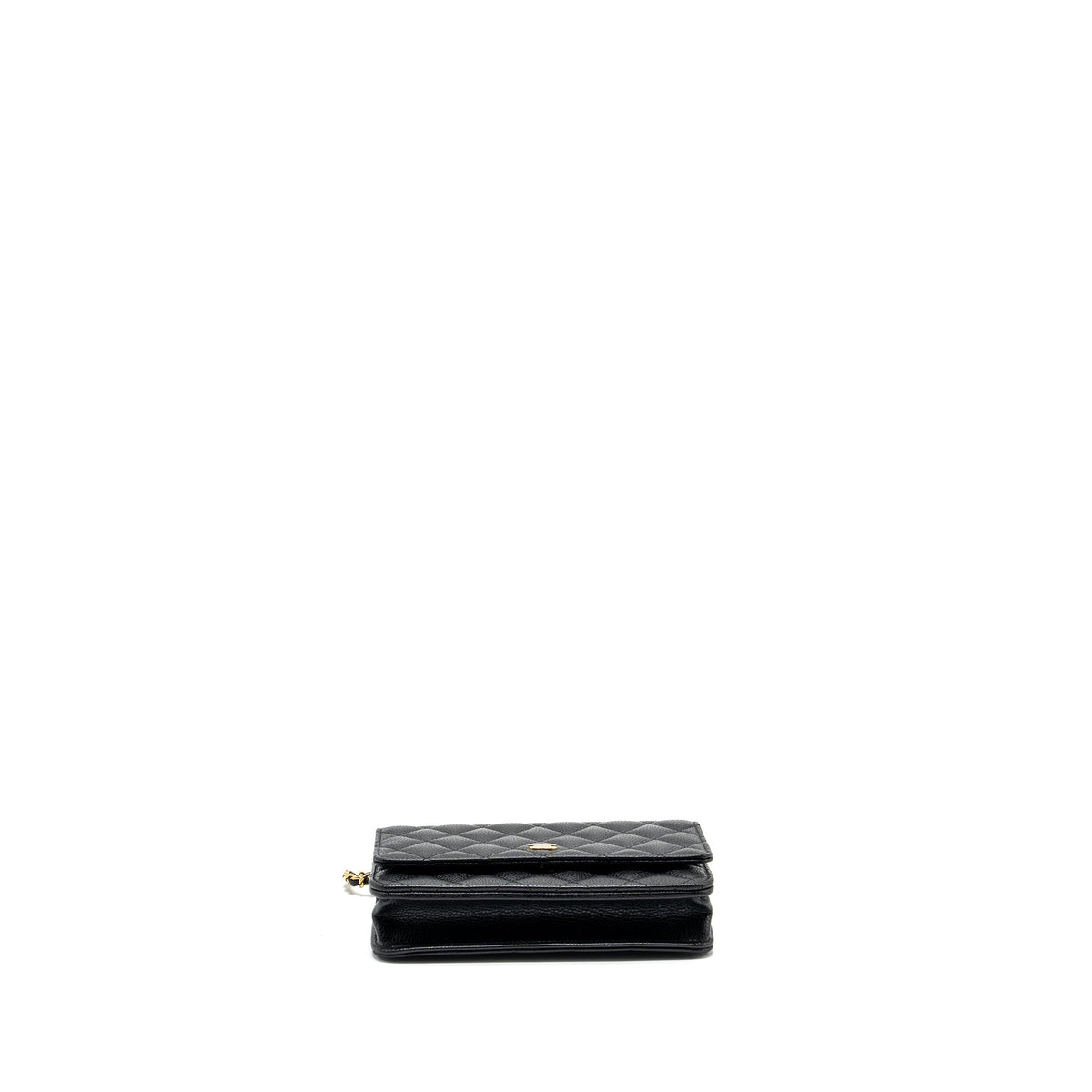 CHANEL CLASSIC WALLET ON CHAIN CAVIAR BLACK GHW (MICROCHIP)