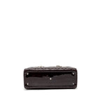 DIOR LARGE LADY DIOR PATENT BURGUNDY SHW