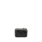 CHANEL LONG VANITY CASE LAMBSKIN BLACK LGHW
