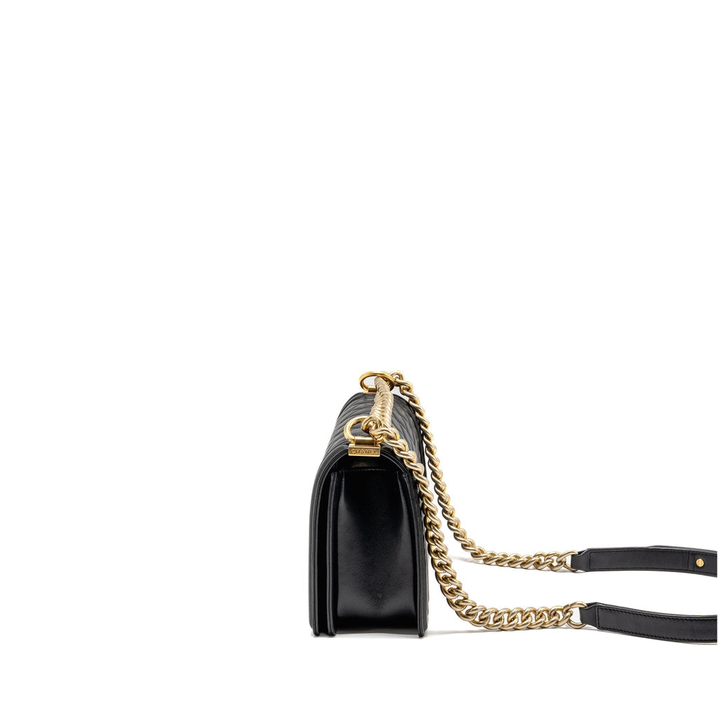 CHANEL MEDIUM BOY BAG LAMBSKIN BLACK GHW
