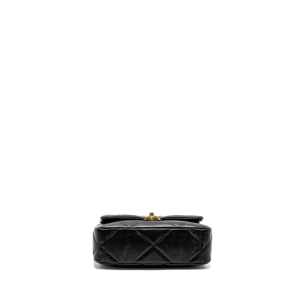 CHANEL SMALL 19 BAG GOATSKIN BLACK MULTICOLOUR HARDWARE