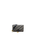 DIOR SADDLE BELT BAG BLUE OBLIQUE JACQUARD CANVAS GHW