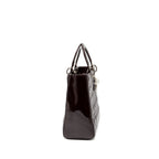 DIOR LARGE LADY DIOR PATENT BURGUNDY SHW