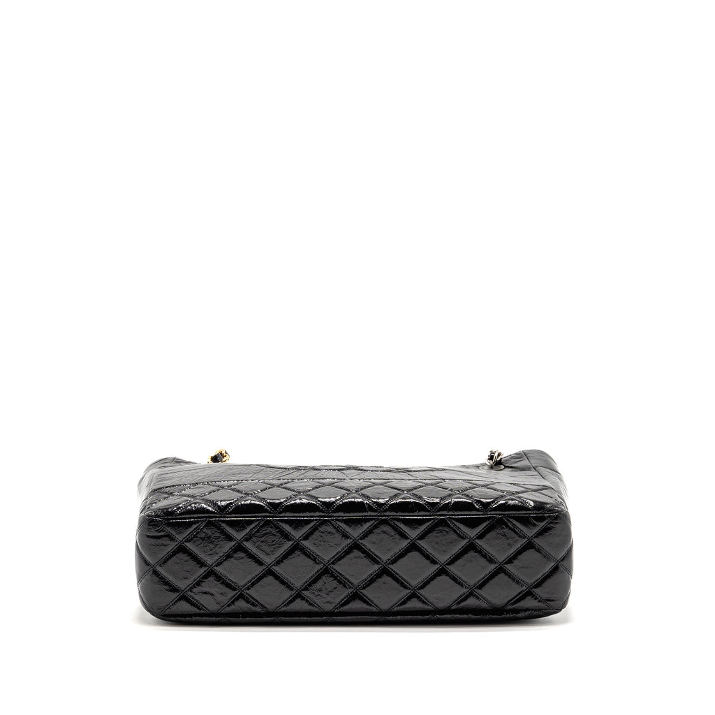 Chanel Paris-31 rue Cambon timeless shopping tote quilted shiny aged calfskin black multicoloured hardware