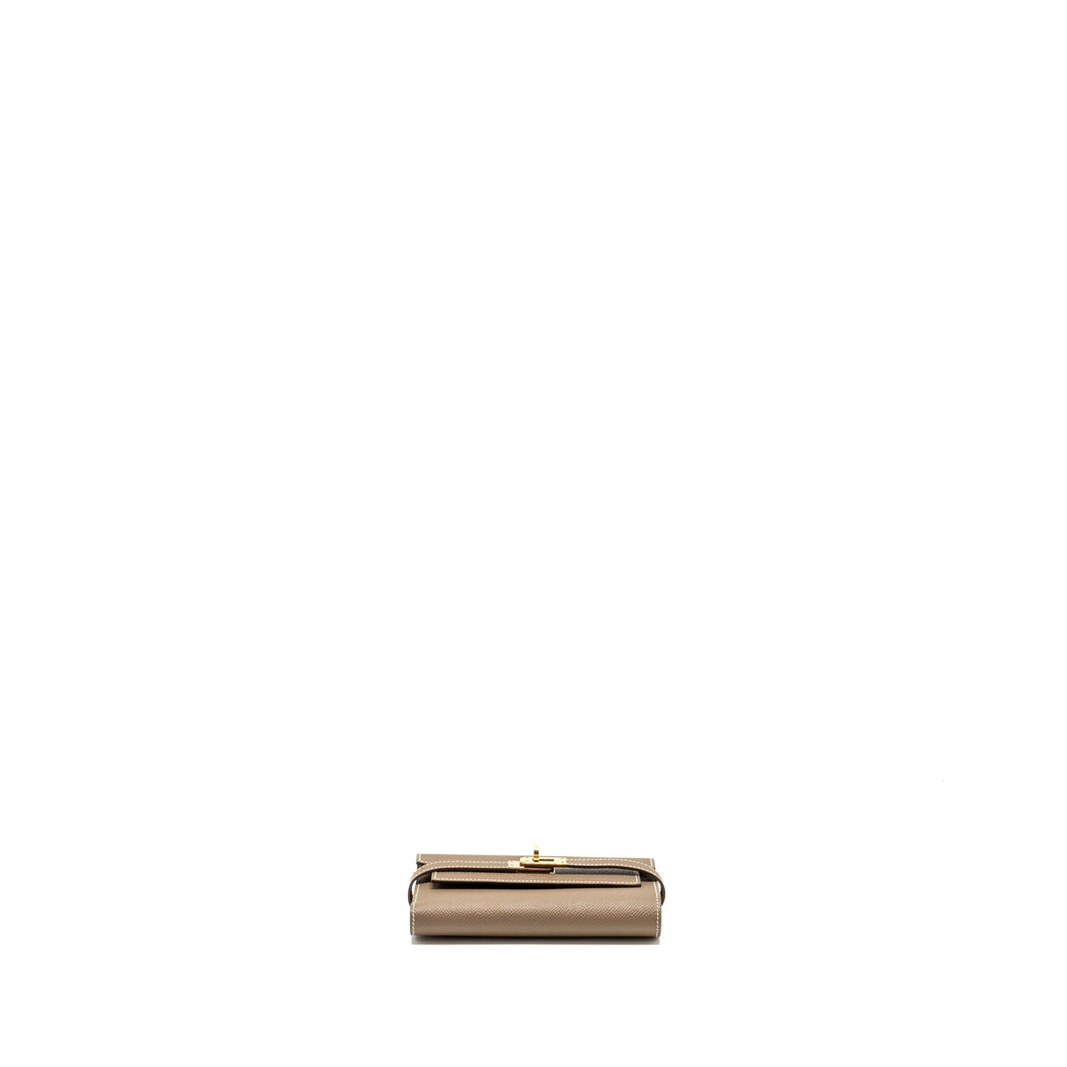 HERMES KELLY COMPACT WALLET EPSOM ETOUPE GHW