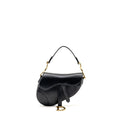 DIOR MINI SADDLE BAG CALFSKIN BLACK GHW