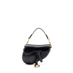 DIOR MINI SADDLE BAG CALFSKIN BLACK GHW