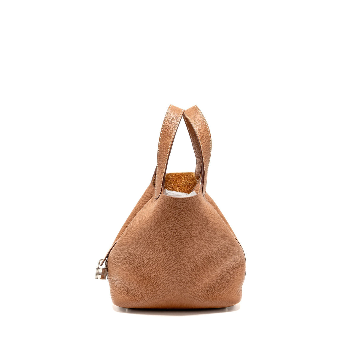 HERMES Picotin 22 Lock Bag Clemence Gold SHW