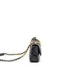 CHANEL SMALL 19 BAG GOATSKIN BLACK MULTICOLOUR HARDWARE