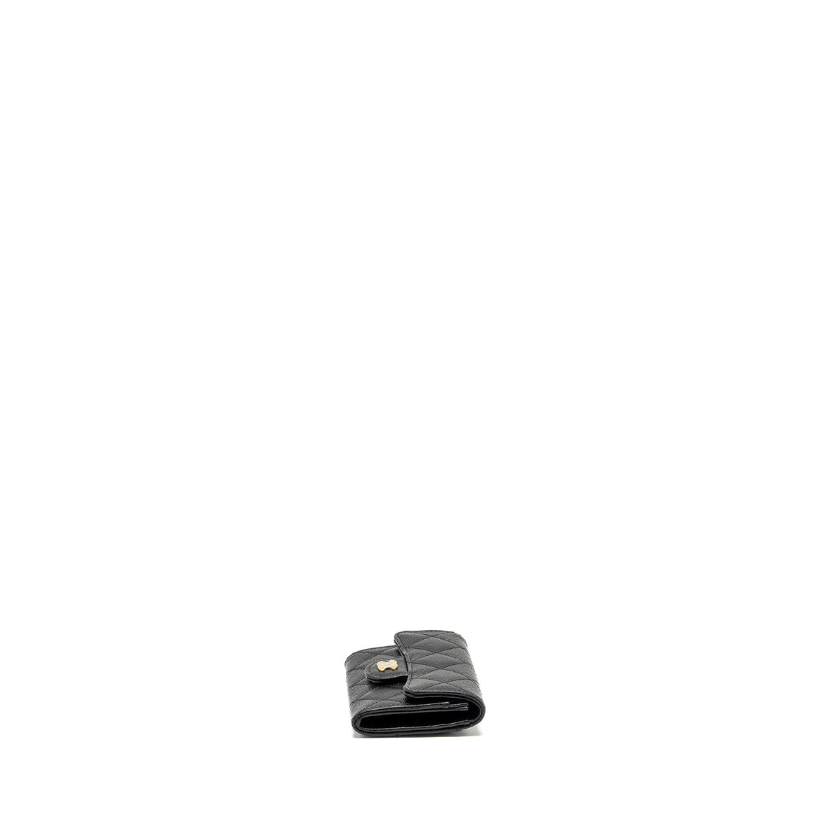 CHANEL CLASSIC FLAP CARD HOLDER CAVIAR BLACK GHW (MICROCHIP)