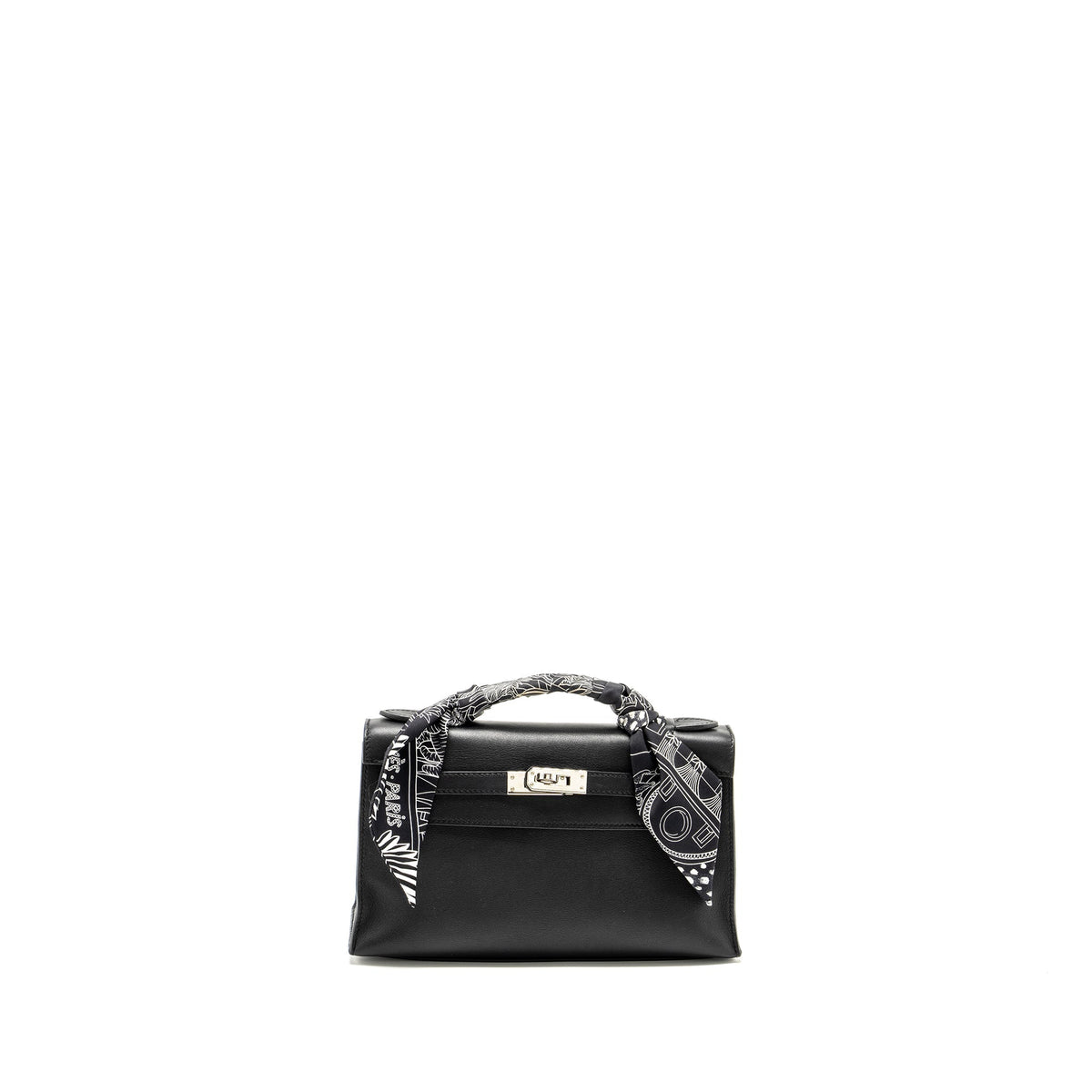 Hermes Kelly Pochette Swift Black SHW