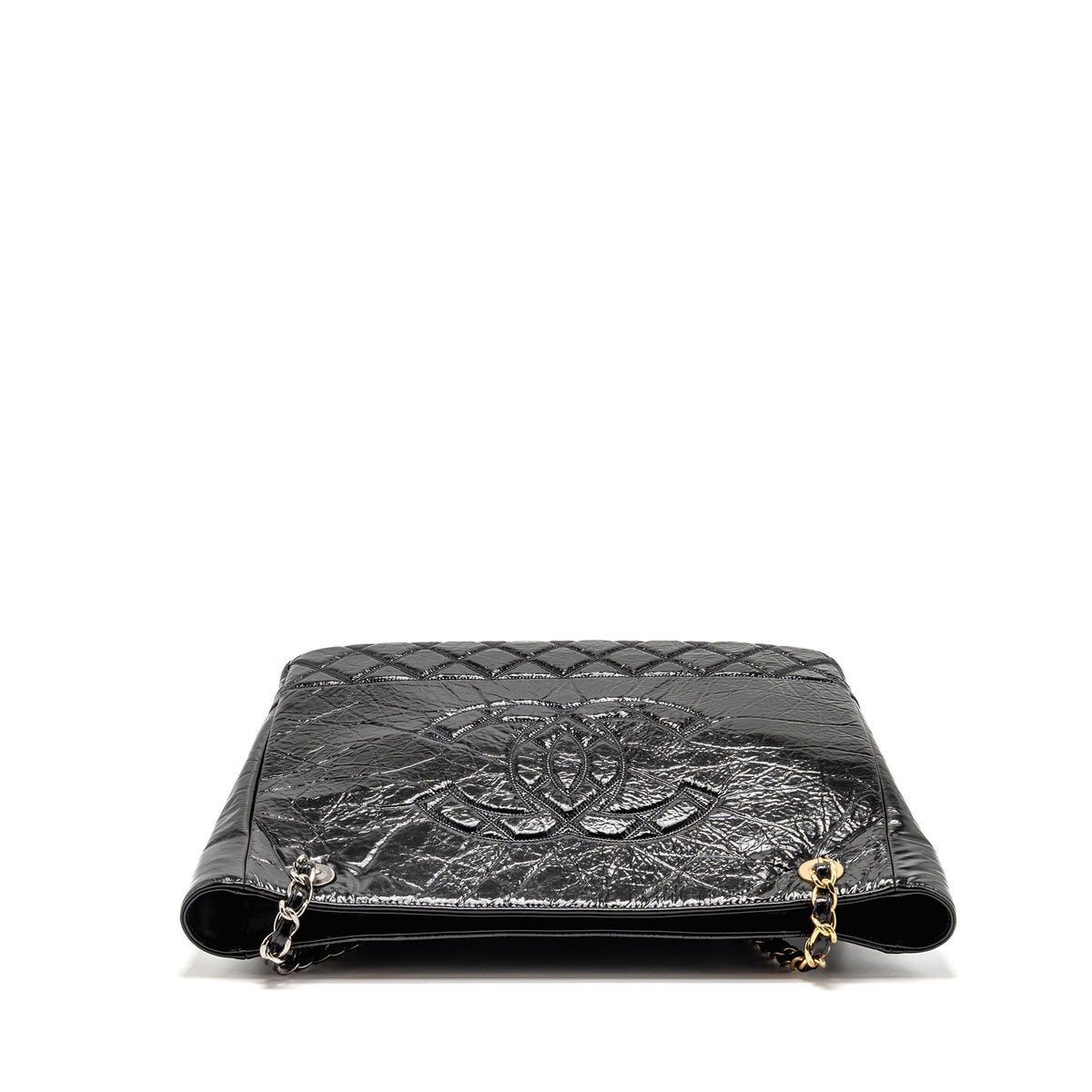 Chanel Paris-31 rue Cambon timeless shopping tote quilted shiny aged calfskin black multicoloured hardware