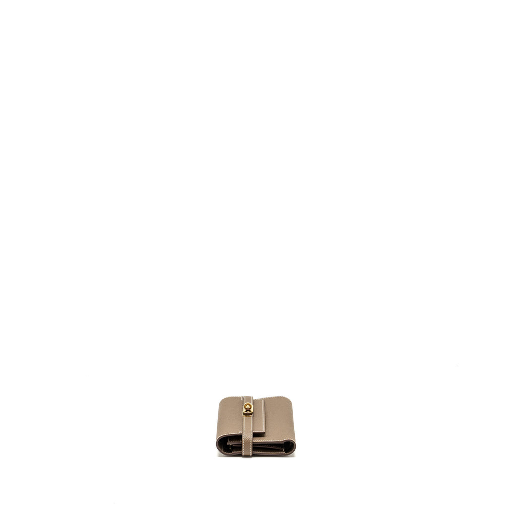 HERMES KELLY COMPACT WALLET EPSOM ETOUPE GHW
