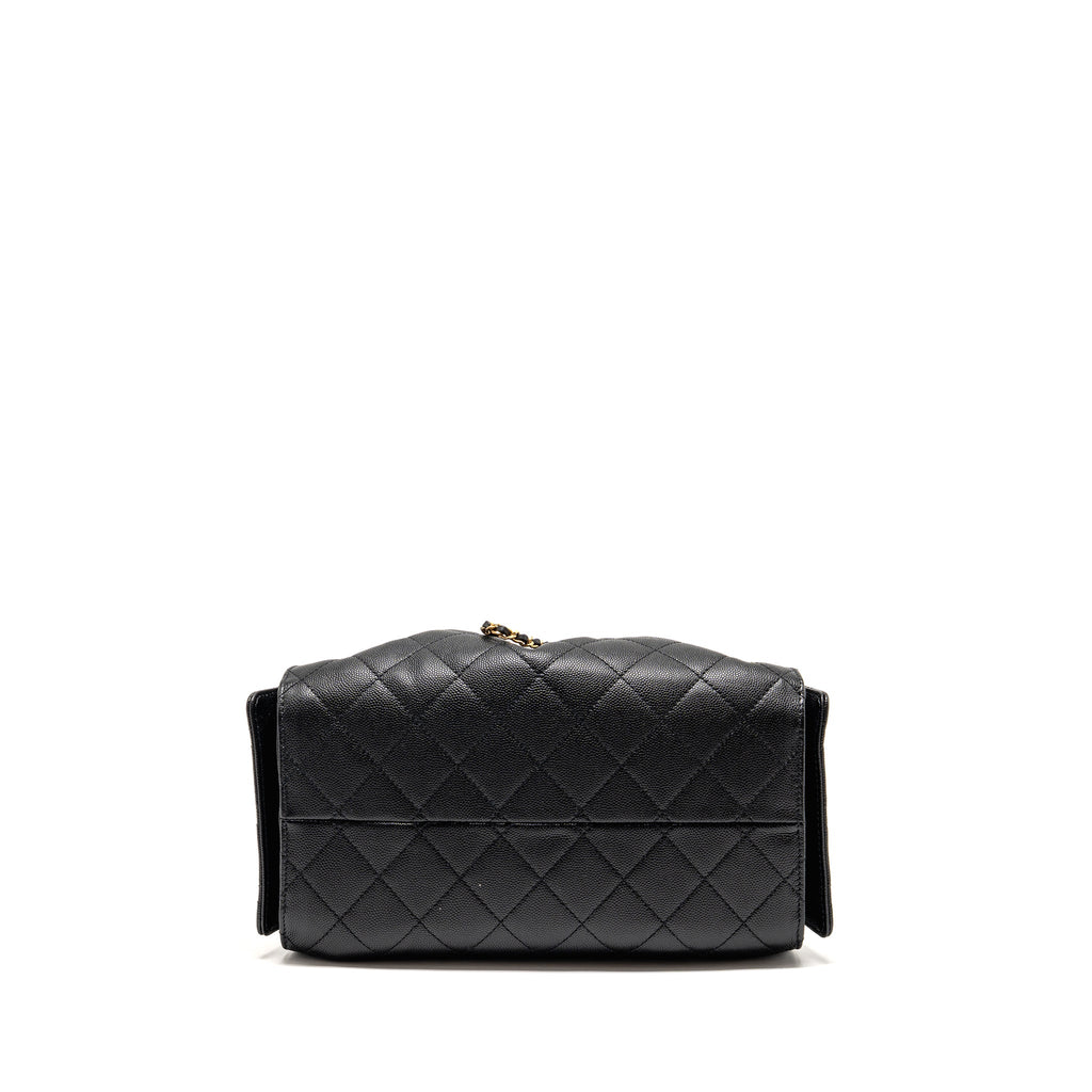 CHANEL SMALL 25 BAG CAVIAR BLACK GHW (MICROCHIP)