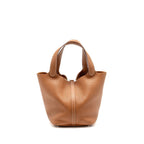 HERMES Picotin 22 Lock Bag Clemence Gold SHW
