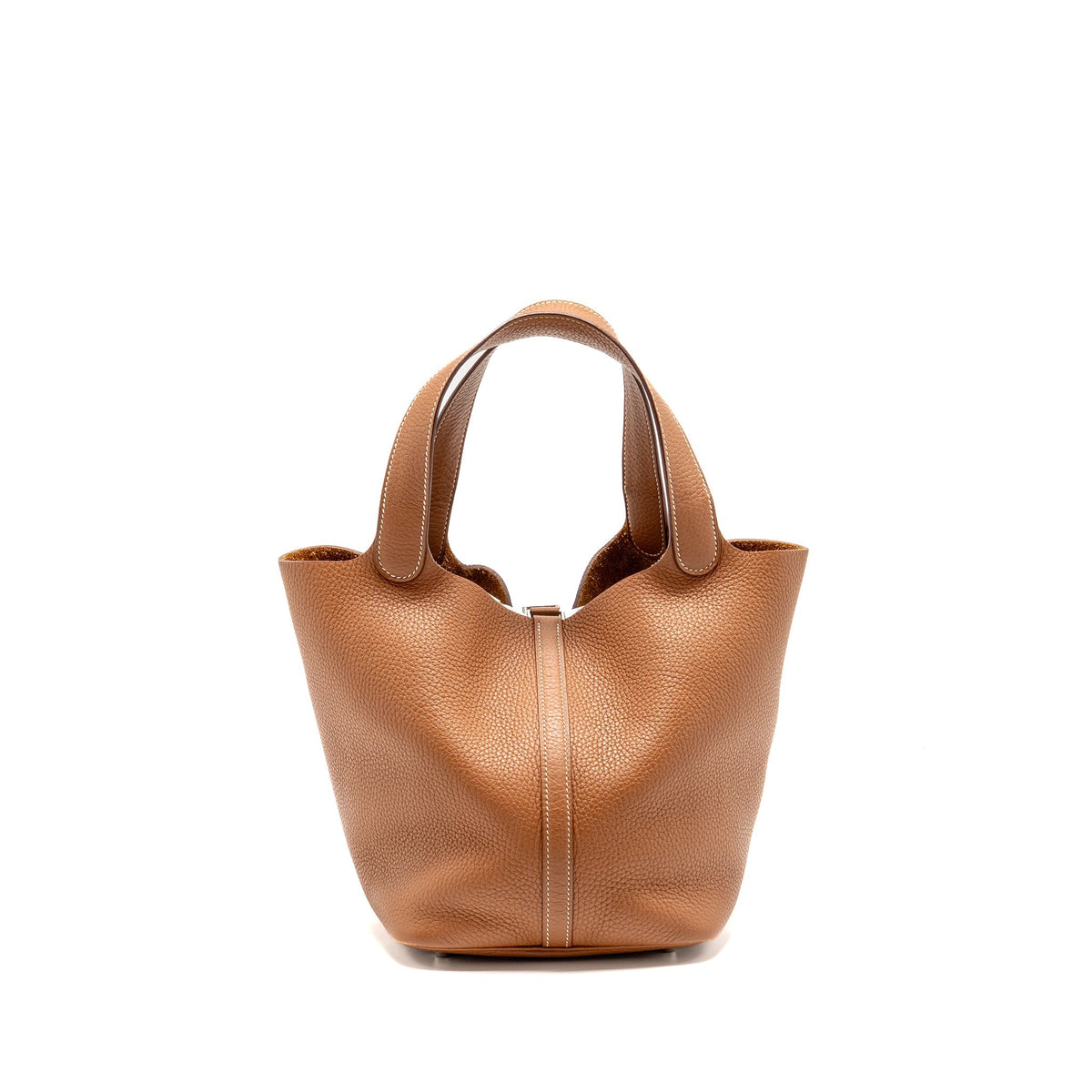 HERMES Picotin 22 Lock Bag Clemence Gold SHW