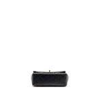 CHANEL COCO CHARMS MINI RECTANGULAR FLAP BAG LAMBSKIN BLACK LGHW