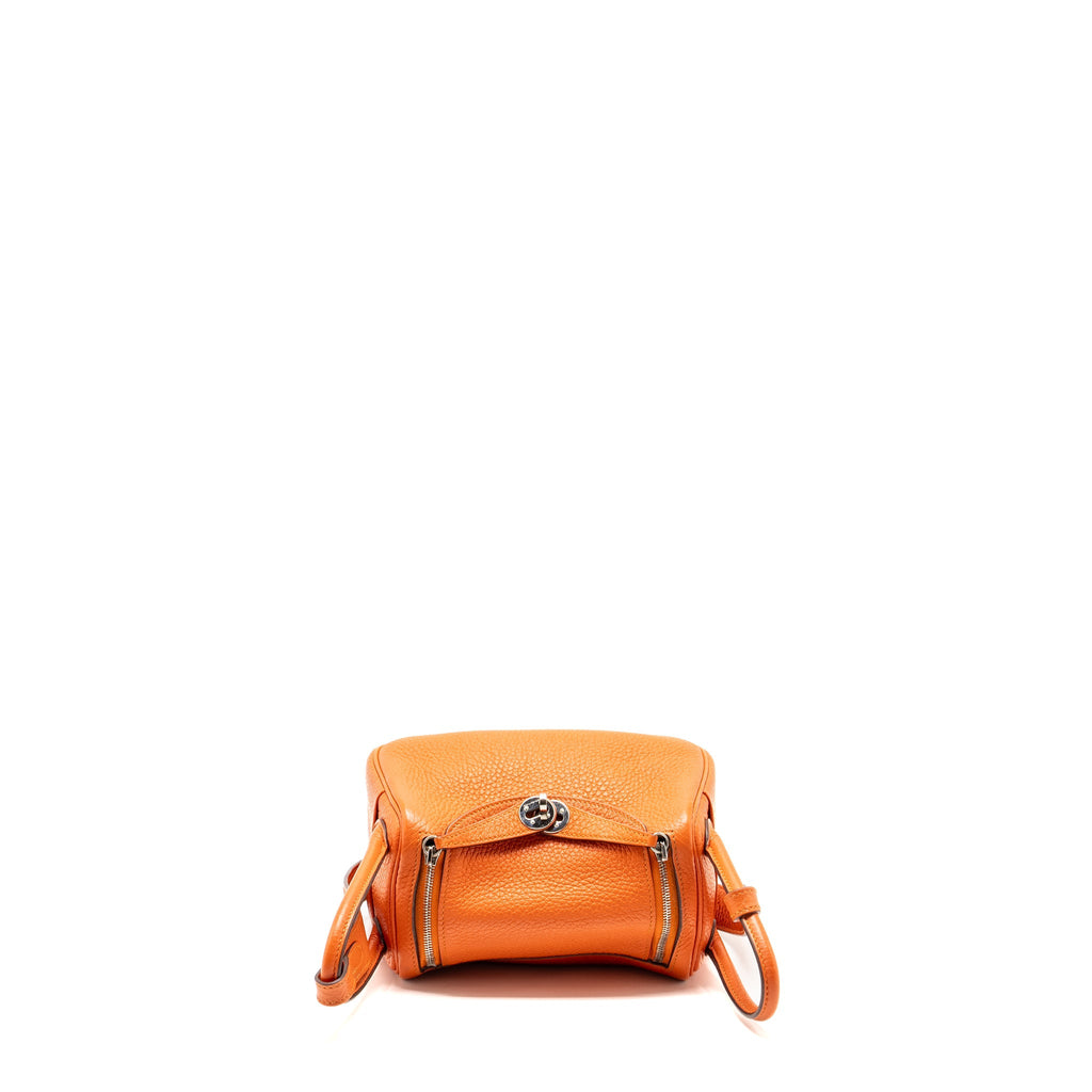 Hermes mini Lindy Clemence Feu SHW