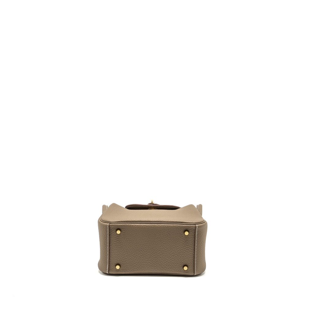 Hermes Mini Lindy II Clemence Etoupe GHW