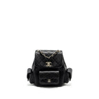 CHANEL TRIPLE POCKET BACKPACK CAVIAR BLACK LGHW (MICROCHIP)