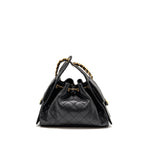 CHANEL SMALL 25 BAG CAVIAR BLACK GHW (MICROCHIP)