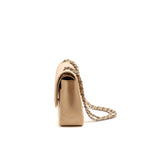 CHANEL JUMBO CLASSIC DOUBLE FLAP BAG CAVIAR BEIGE SHW
